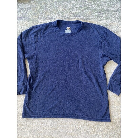 Duofold Wool Blend RN15763 Thermal Shirt Sz XL Blue - Picture 1 of 7